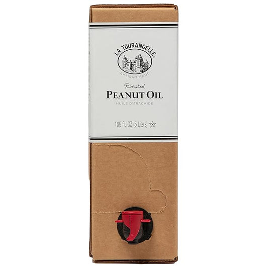 La Tourangelle, Roasted Peanut Oil, Slow Roasted Expeller-Pressed for Rich Flavor, Perfect for Cooking & Baking, Med-High Heat, Unrefined, Small Batch Production in USA, 169 fl oz