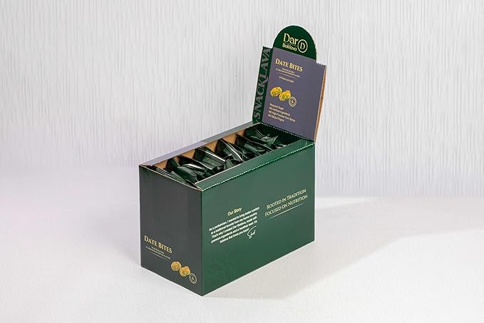 Snacklava Pistachio Date Bites with Cardamom - 6 Pack (3 Pieces per Pack) - Pistachio and Date Filled Maamoul Shortbread Cookies - No Artificial Ingredients, Colors or Preservatives
