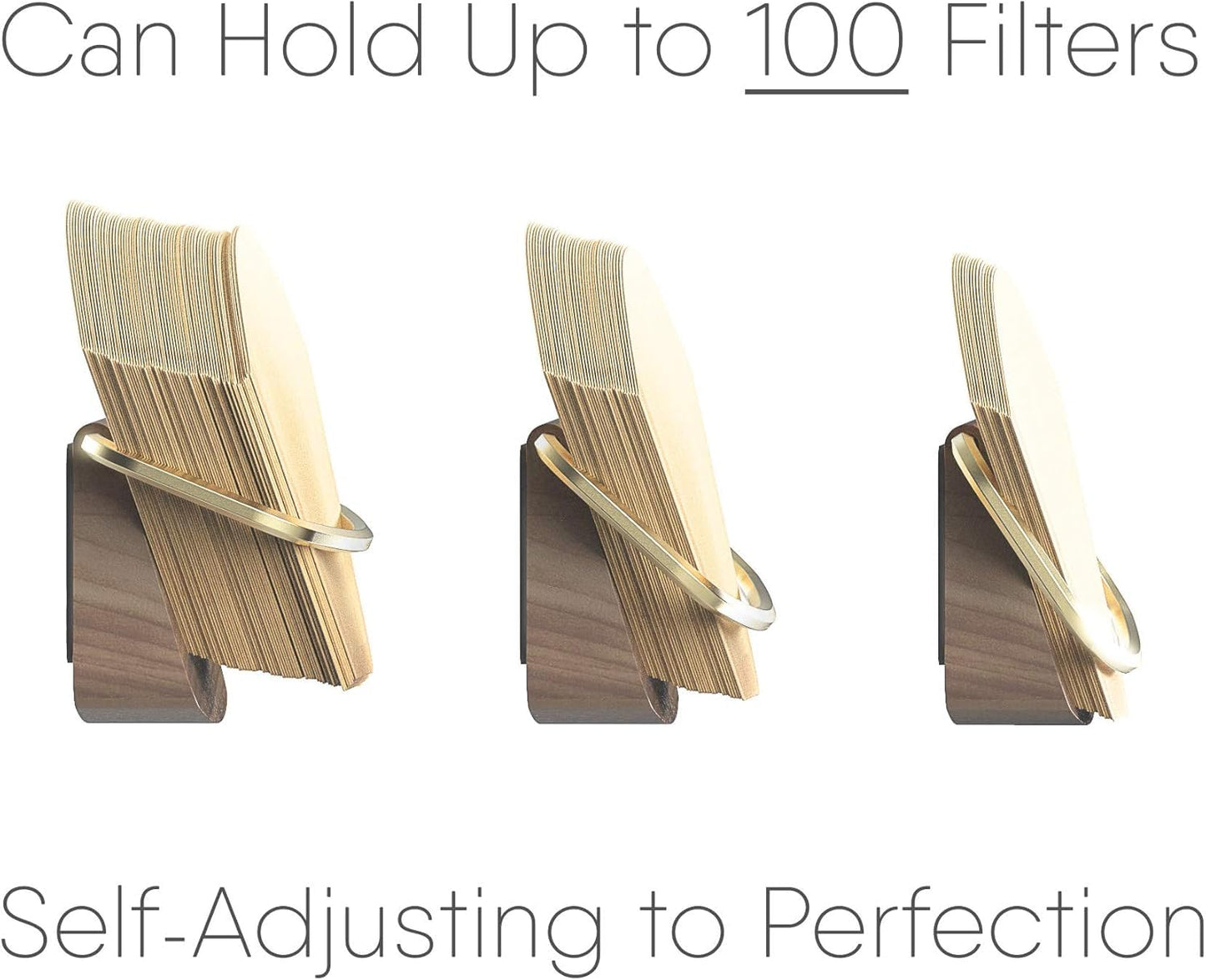 Cone Coffee Filter Holder ARGENTA – Wall Mount Coffee Filter Storage Container with Magnetic and