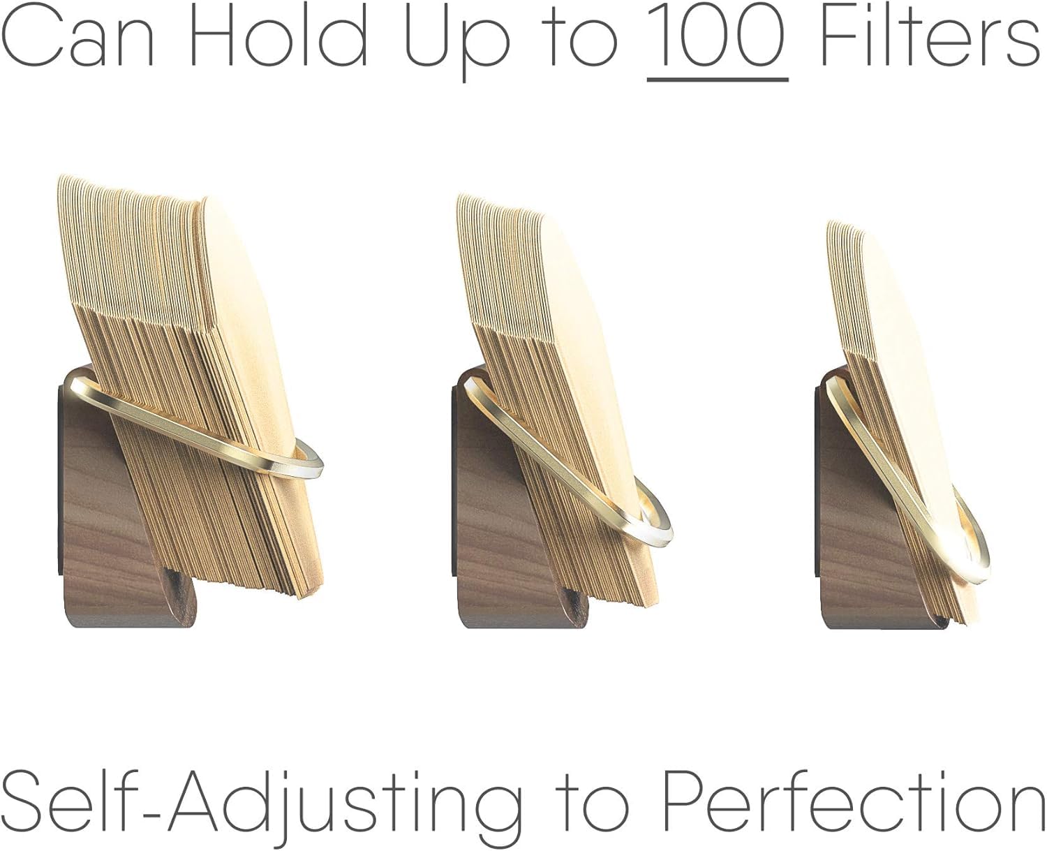 Cone Coffee Filter Holder ARGENTA – Wall Mount Coffee Filter Storage Container with Magnetic and