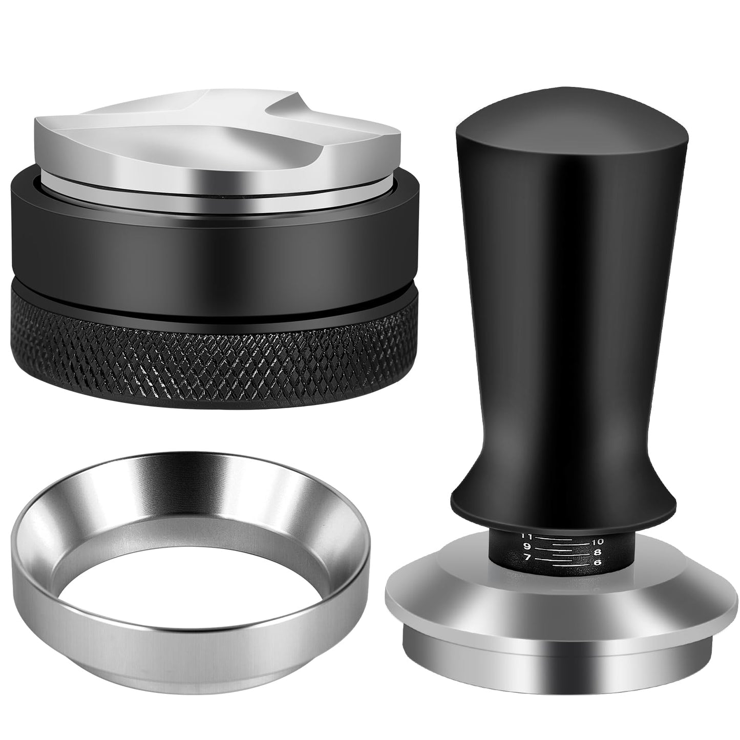 Reoszeank 51mm Espresso Accessories Kit, Distributor, Tamper, Dosing Funnel