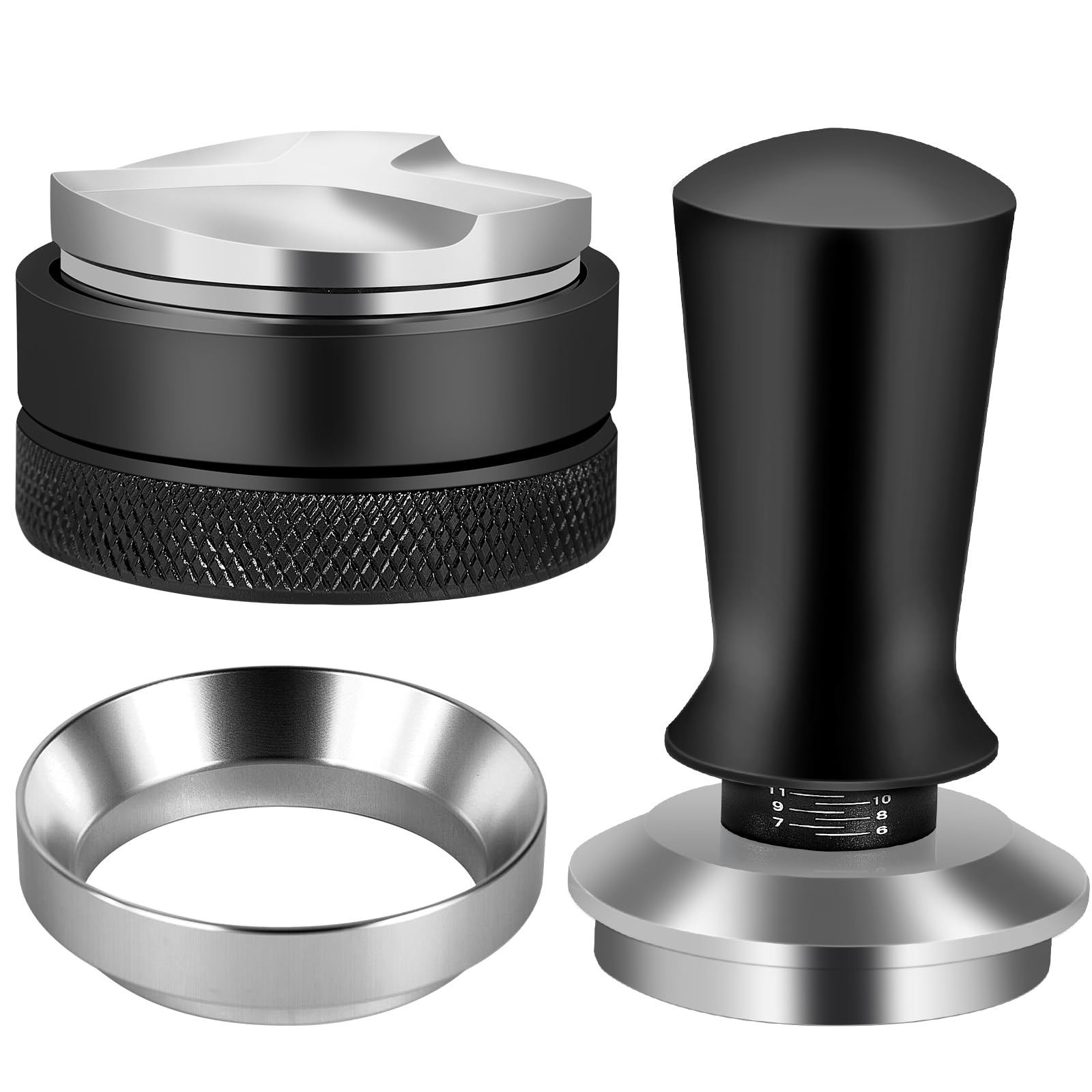 Reoszeank 51mm Espresso Accessories Kit, Distributor, Tamper, Dosing Funnel