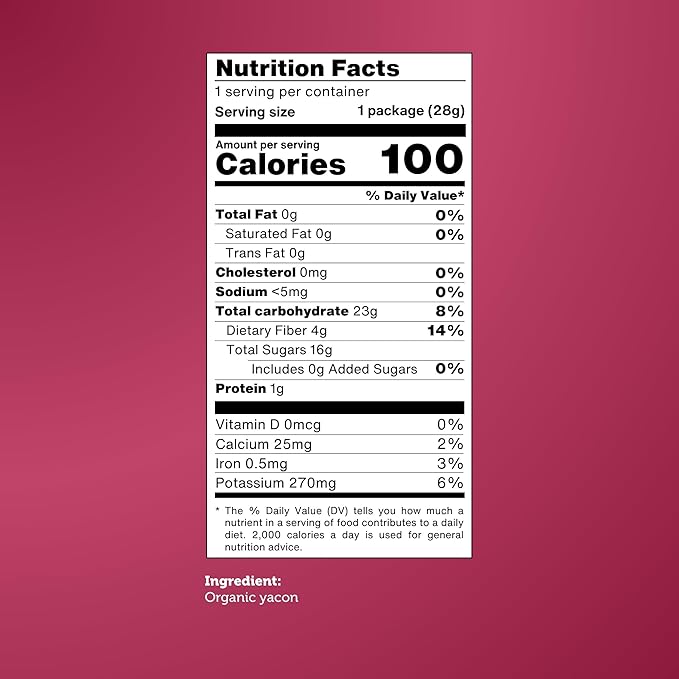 Baked Organic Yacon Chips by GOOD CHIPS! 100% Natural, Oil Free, Only One Ingredient: Yacon Root, USDA Organic, Earthy Sweet Superfood, Good Source of Fiber, 1 oz Bags, Pack of 8