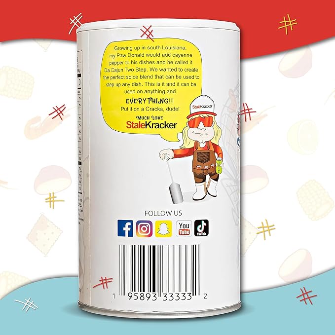 Cajun Two Step Seasoning by StaleKracker - 1 pck, Original Seasoning for Authentic Creole Louisiana Cuisine (16 oz.)