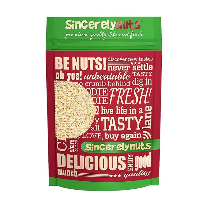 Sincerely Nuts Hulled Sesame Seeds A Heart Healthy Snack Rich in Fiber, Minerals Antioxidants Source of Plant Based Protein Gluten Free Kosher, Bulk 1LB Bag