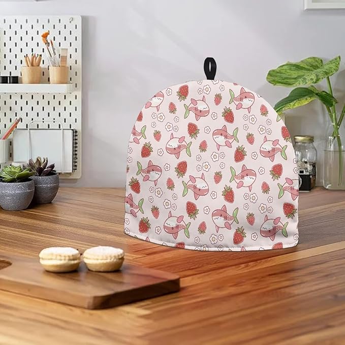 Large Tea Cozy for Teapot Pink Shark Print Extra Thick Tea Pot Cover Home Kitchen Decoration Insulated Teapot Cozy Dust Kitchen Accessories for Home Daily