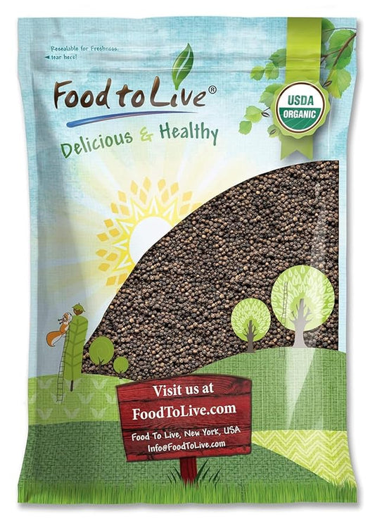 Food to Live - Organic Black Pepper, 7 Pounds - Whole Dried Peppercorns, Non-GMO, Kosher, Vegan, Bulk, Great for Spicing and Seasoning, Perfect for Grinder Refill
