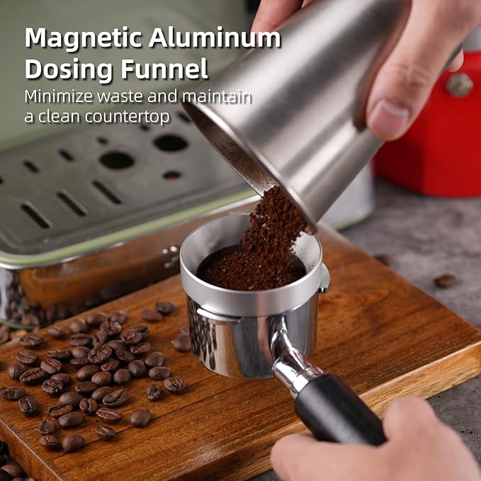 53.5mm Espresso Accessories Kit,316 Stainless Steel WDT Tool Espresso,Dosing Funnel and Puck Screen Set竊똄spresso Distribution Tool,Espresso Coffee Stirrer for Barista