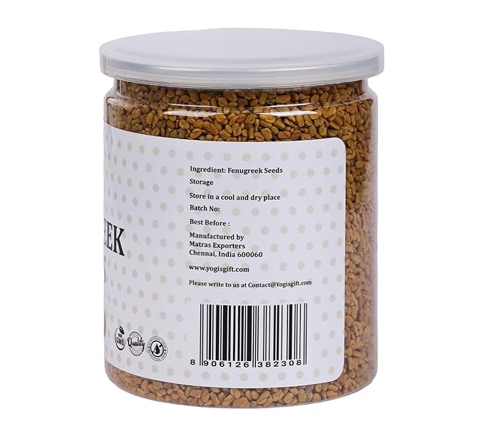 Fenugreek Seeds 14oz, 100% Pure & Natural Methi Seeds, Premium Quality, fenogreco en semillas, For Cooking, Herbal Uses and Overall Wellness - By Yogi?셲 Gift짰