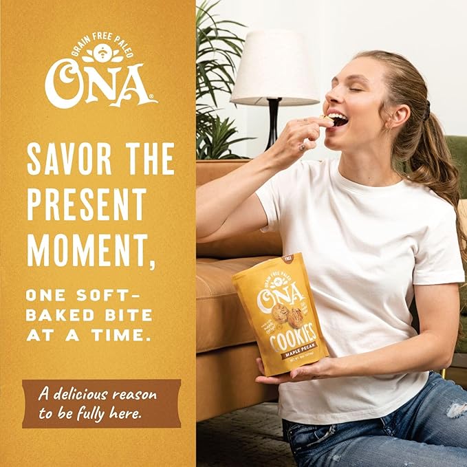 Ona Cinnamon Raisin Cookies, Made with Honey, Ready to eat, Gluten free, Grain free, Dairy free, Paleo
