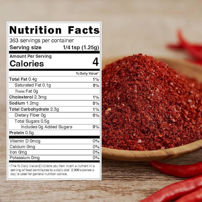 Asiatic Dishes Premium Korean Gochugaru Red Pepper Flakes ??1 lb Sun-Dried Chili for Kimchi, Stews, and Versatile Cooking