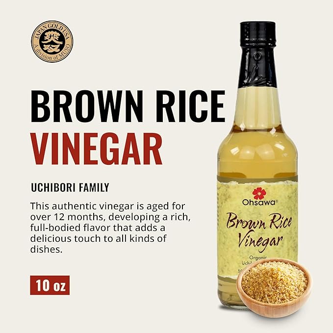 Ohsawa - Organic Brown Rice Vinegar - Macrobiotic, Vegan and Gluten-Free - 10 Oz