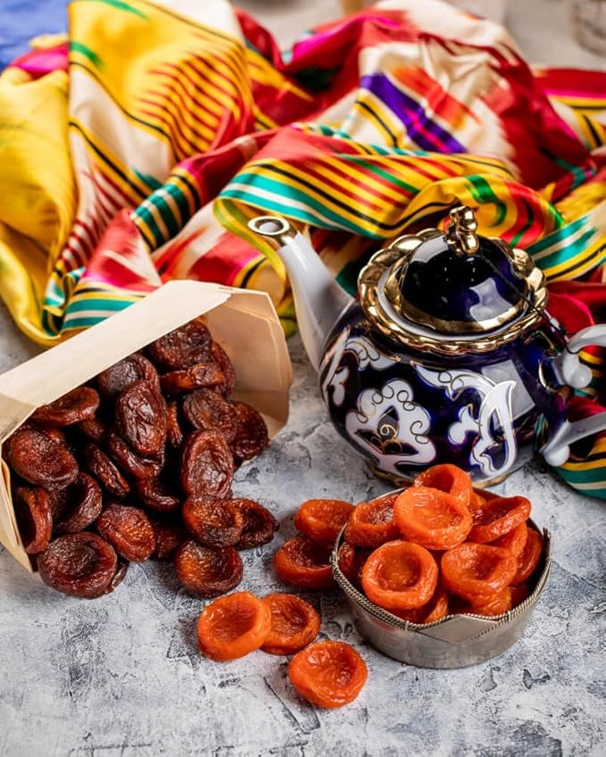 Arashan Apricots – Delicious Dried Apricot Fruit, MOST Delectable Dry Apricot In The World! Grown In The Ferghana Valley In Kyrgyzstan – Apricots Dried | Sundried, Pitted, No Sugar Added (3 LB)