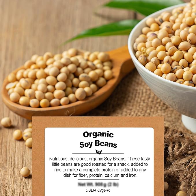 Be Still Farms Organic Soybeans - Soy Beans Dry (2.8 lb) aka Soya Nuts - Great for Edamame, Soy Milk, Tofu - High in Protein & Fiber | USA Grown | USDA Certified | Vegan | Non-GMO | Gluten Free
