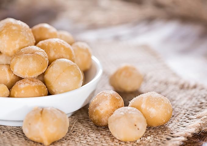 Food to Live Organic Dry Roasted Whole Macadamia Nuts with Himalayan Salt, 8 Pounds – Delicious and Nutritious Snack Made from Premium Non-GMO Nuts
