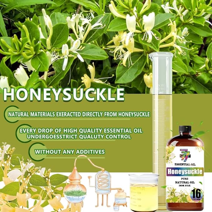 Honeysuckle Essential Oil (16 oz / 480 ml) ??Honeysuckle Oils for diffusers, humidifiers, Home Baths, Cleaning Products, Yoga, DIY Soaps and DIY Scented Candles