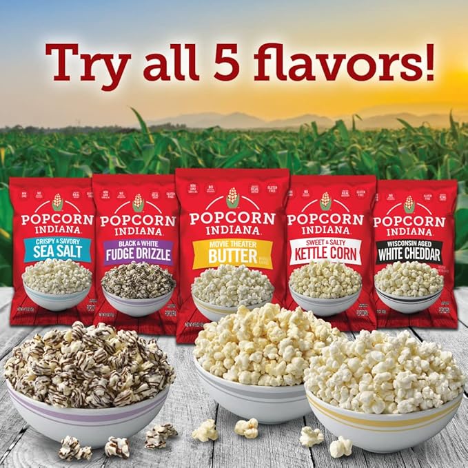 Popcorn Indiana Movie Theater Butter, King Size Bags Caddy, 1.5 Oz (Pack of 6)