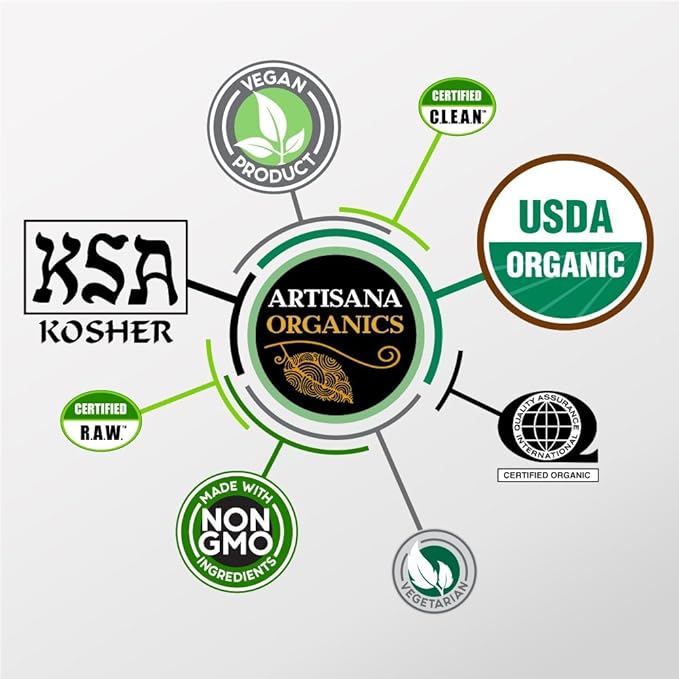 Artisana Organics Raw Almond Butter, 8 lbs | No Sugar Added, Bulk Unroasted Almond Butter, No Palm Oil, Vegan, Paleo, Keto Friendly and Non GMO