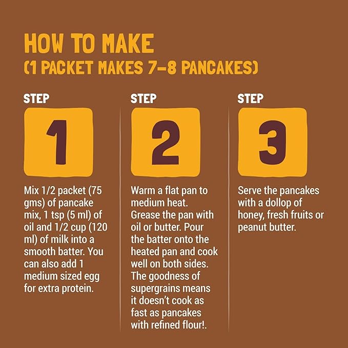 Slurrp Farm Millet Pancake Mix | Chocolate Flavor | Made with Jowar, Oats & Ragi | No Maida, No Refined Sugar | Healthy, Tasty & Easy Breakfast for Kids & Adults | 5.29 Oz (150g)