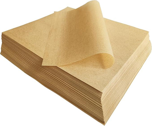 500 PCS 8x8 Inch Precut Parchment Paper Squares for Baking Cookies, Unbleached Nonstick Wax Paper Sheets for Separating Beef Patties, Freezing Hamburgers.