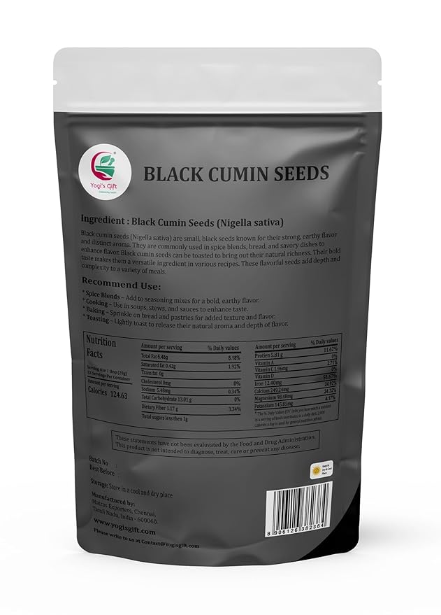 Black Cumin Seeds 2 LB, Nigella Sativa, 100% Pure & Natural, Premium Quality Kalonji Seeds, Perfect for Seasoning, Cooking, Sprouting & Herbal Uses, 2LB Bulk Pack - By Yogi?셲 Gift짰