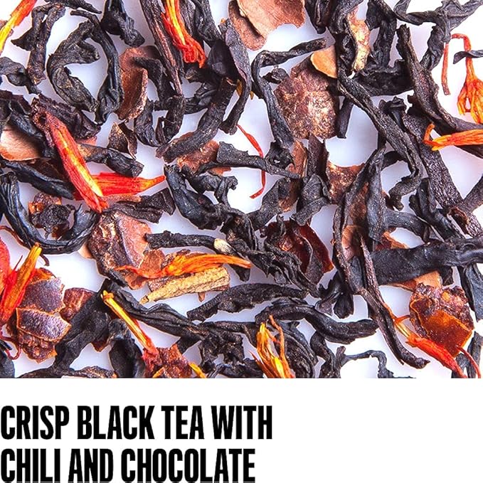 August Uncommon Painted Desert Black Tea ??Spicy Blend w/Notes of Mexican Chili, Cinnamon, and Dark Cocoa ??Loose Leaf Tea Caffeinated for Daily Enjoyment in a 3.5oz Tea Bag Tin Packaging (28-56 Cups)
