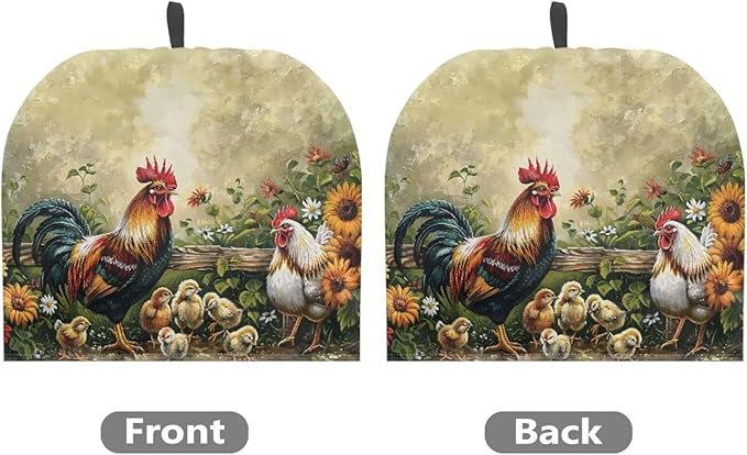 Chook Pattern Tea Cozy for Teapot Dome Teapot Cover Customized Teapot Covers Kitchen Kettle Dust Cover Cozy for Teapot with Handle Dust Cover Can Hung and Folded 竊늀range竊?"<div>