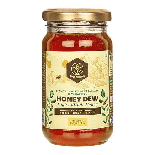 Shiva Organic Dew Honey 250g - High Altitude Himalayan Pure Honey