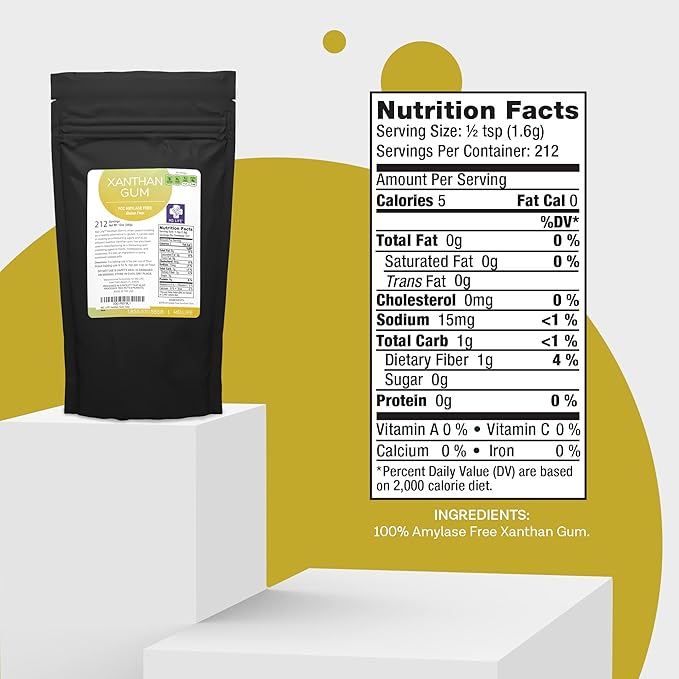MD. Life Xanthan Gum for Baking Keto - 1 Pound ??100% Natural Xanthan Gum Powder - Keto Friendly & Gluten Free ??Carb Free Xanthan Gum for Baking, Food Thickener & Ice Cream Stabilizer