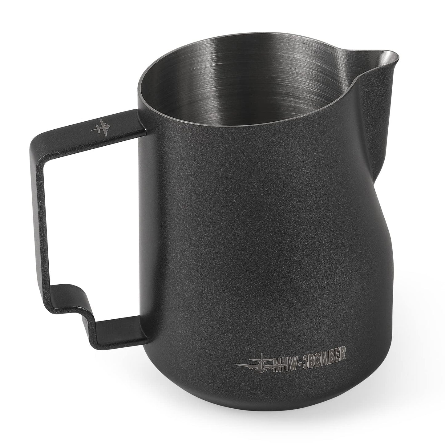 MHW-3BOMBER Milk Frothing Pitcher 12oz Milk Frother Cup Espresso Steaming Pitcher Stainless Steel