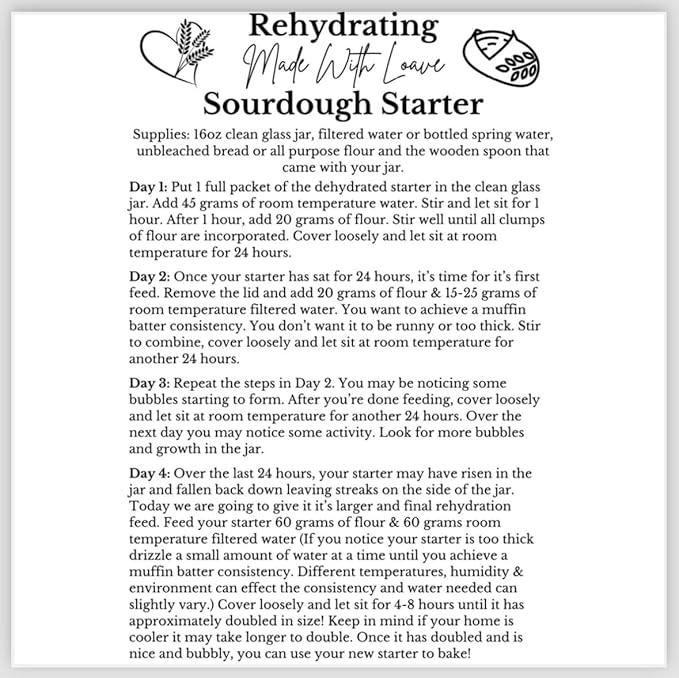 Dehydrated Sourdough Starter by Made With Loave | INCLUDES Recipe | Beginner Friendly | As Seen On TikTok | 5g