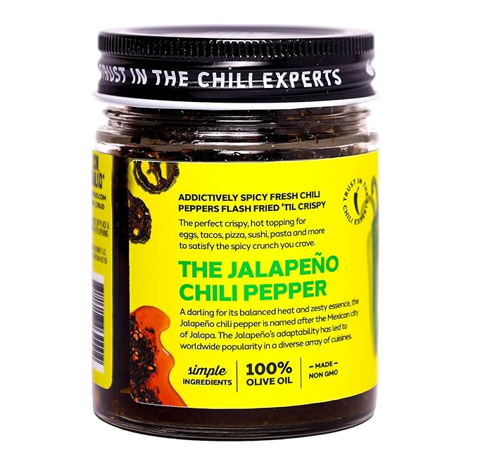 Don Chilio Mild Jalapeno Mexican Chile Crisp, 5 oz., 3 Pack – Crunchy Sliced Jalapenos Fried Chili Peppers in Hot Seasoned 100% Olive Oil – Keto-Friendly, Vegan, Gluten Free
