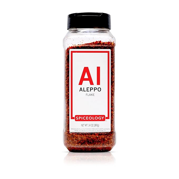 Spiceology - Aleppo Pepper Flakes - Dried Ground Aleppo Pepper - Chiles - Bulk Spices and Seasonings - 14 oz