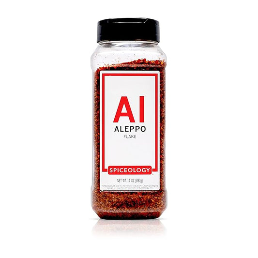 Spiceology - Aleppo Pepper Flakes - Dried Ground Aleppo Pepper - Chiles - Bulk Spices and Seasonings - 14 oz