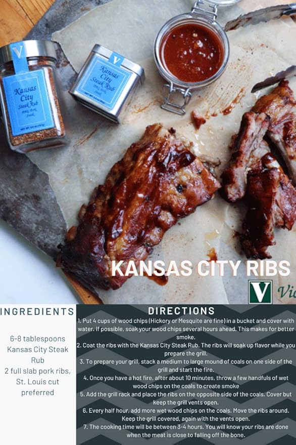Kansas City Steak Rub- 6.6 oz. Jar (Pack of 2) - The ultimate brown sugar BBQ blend used by pitmasters and backyard cooks everywhere. Porks perfect pair.