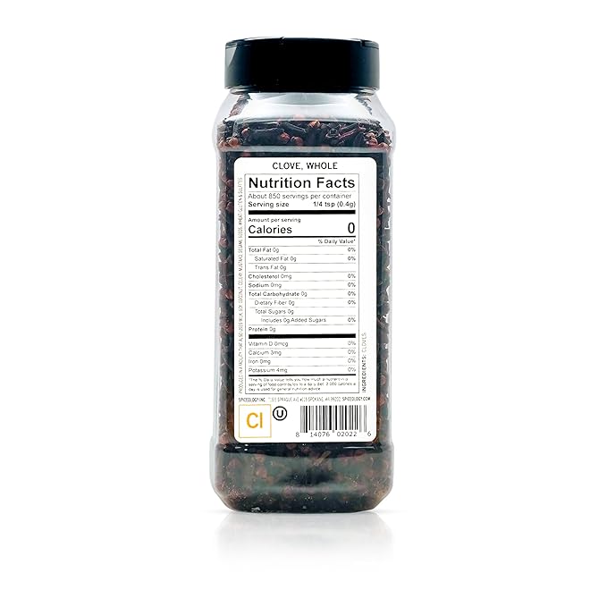 Spiceology ??Whole Cloves ??Premium Whole Clove Spice for Baking, Pickling, Mulled Wine, Chai, Ham Glaze, and Spice Blends ??Fresh, Aromatic, Chef-Quality Cloves ??12 oz
