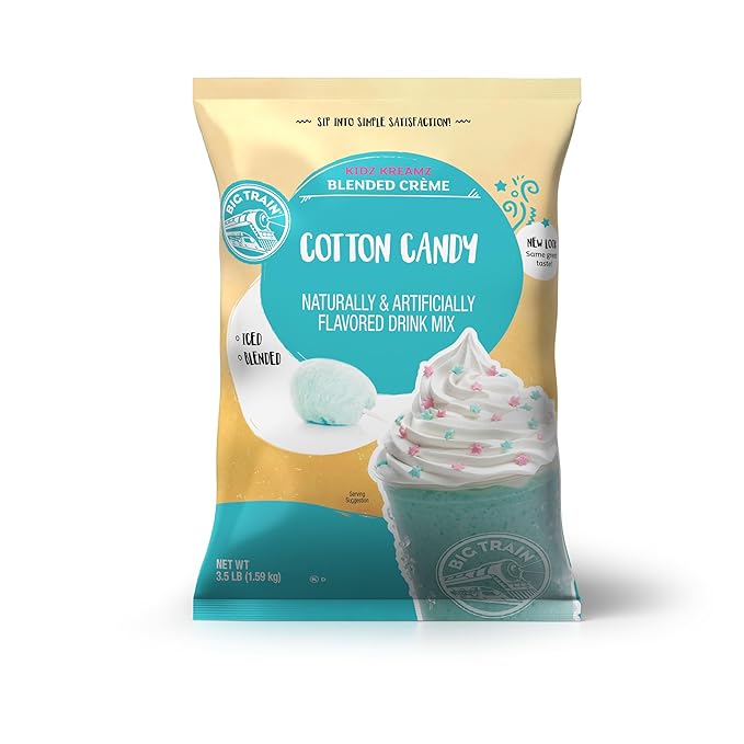 Big Train Kidz Kreamz Cotton Candy Blended Beverage Mix, 3.5 Pound (Pack of 1)