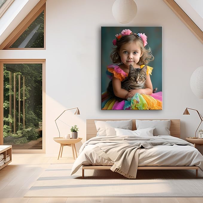 Hoopwarte Custom Photo Canvas Prints, Personalized Framed Wall Art-Home Decor Gift - Digital Printing Photo to Canvas (28L?쐘40W 70x100cm)- Ready to Hang