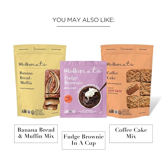 Stellar Eats Grain-Free Chocolate Chip Cookie Mix | Almond Flour-Based | Gluten-Free, Dairy-Free, Paleo-Friendly | Soft, Chewy & Fudgy | Sweetened with Unrefined Coconut Sugar | Makes 14??6 Cookies