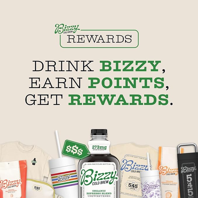 Bizzy Organic Cold Brew Coffee | Breakfast Blend | Coarse Ground Coffee | Medium-Light Roast | Micro Sifted | Specialty Grade | 100% Arabica | Brew Bags | 4 Count | Makes 14 Cups