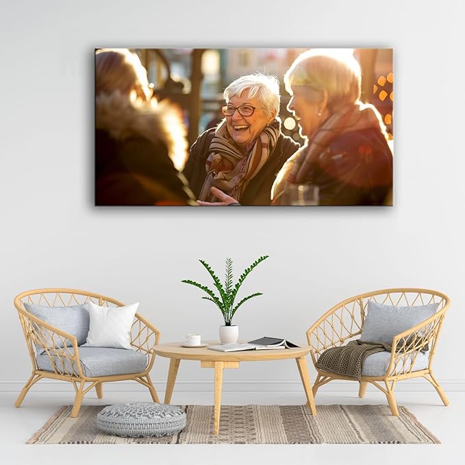 Personalized Custom Canvas Prints, Photo on Canvas Transform Your Photos into Stunning Framed Wall Art-Digitally Printed Photo to Canvas - Ideal for Home Decor, Gifts (40L?쐘20W" 100x50cm)