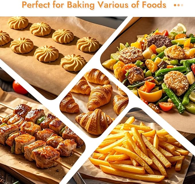 BYKITCHEN 9 x 13 Inch Parchment Paper Sheets, Non-Stick Precut Unbleached Baking Parchment Paper Liners for Oven, Air Fryer, Grilling, Cooking Bread Cake Cookie, Fits for Quarter Sheet Pan (120pcs)