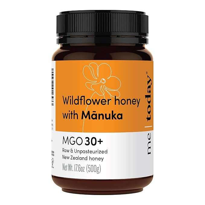 me today - Wildflower Honey with Manuka MGO 30+ from New Zealand (17.6 oz) Authentic, Raw & Unpasteurized