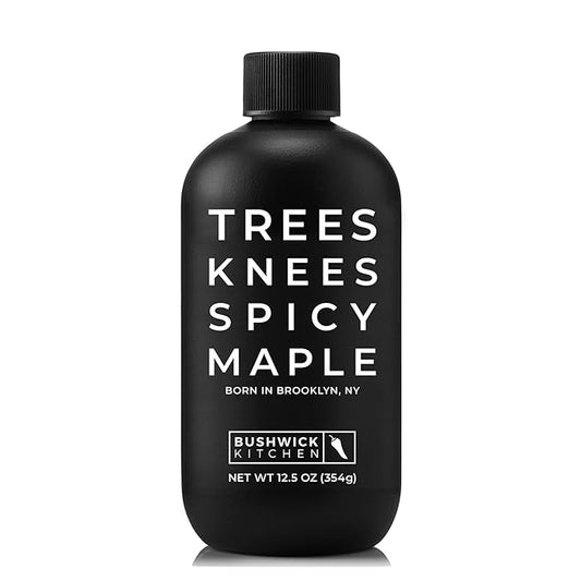Trees Knees Spicy Maple, Organic Maple Syrup Infused with Habanero Peppers, 11.5 Ounce Bottle, Vegan, Gluten Free, Paleo-friendly, Grade-A, Great Food Gifts or Food Gift Basket