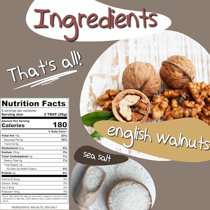 Crazy Go Nuts Walnut Butter Variety Pack - Plain w/Seal Salt, Maple, Oatmeal Cookie - Healthy Snacks, Keto, Vegan, Low Carb, Gluten Free, Superfood - Natural, Non-GMO, Omega 3 Fatty Acids (3-Pack)