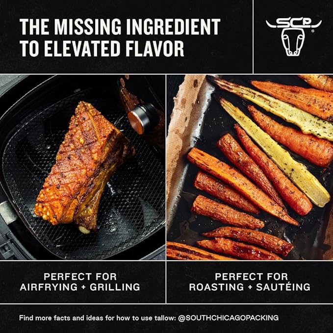 South Chicago Packing Wagyu Beef Tallow Spray, Umami-Rich, Flavorful, Perfect for Sauteing, Stir-frying and Grilling, Nonstick Cooking Oil, 7 Fl Oz