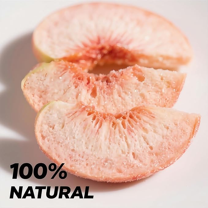 Premium Freeze-Dried Peach Cubes 7oz (200g) - 100% Fruit, No Sugar Added | For Baking, Smoothies & Yogurt Toppings