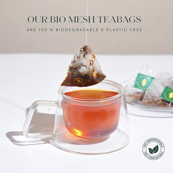Luxmi Estates Vanilla Peppermint Organic Peppermint Tea (50 Tea Bags) Caffeine Free Tea Bags For Relaxing, Calming, and Stress Relief, With Certified Organic Herbal Tea
