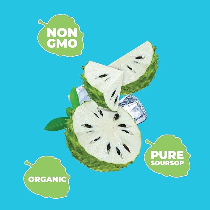 Soursop Juice with Pulp (Guanabana), 16.9 oz (Pack of 12) JANS | 100% Pure Soursop Graviola | NO Sugar Added, NOT From Concentrate, Fat-Free, Cholesterol-Free, Refreshing Taste of the Tropics