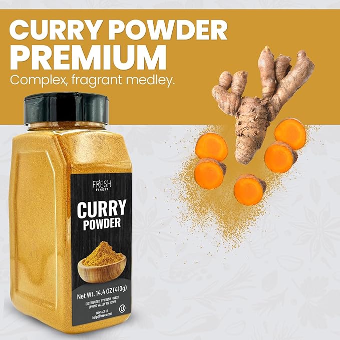 Fresh Finest Curry Powder - 14.46oz (410G) - Authentic Blend of Spices, Perfect for Culinary Adventures, Securely Packaged